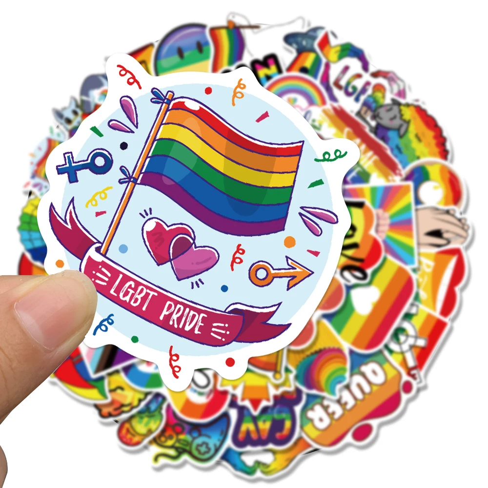 10/30/50/100Pcs Rainbow Sexy Stickers for Gay LGBT Flag Gay Pride ...