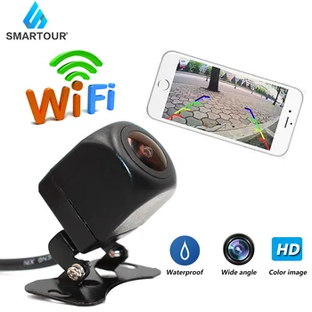 

Smartour Upgrade Mini Wifi HD Car Rear View Camera Night Vision Vehicle Reverse Camera Waterproof Wireless For IOS and Android