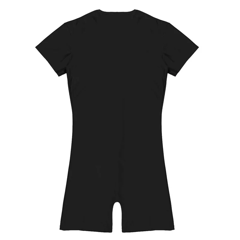 Male Sport Sleepwear Short Sleeve Front Zipper One-piece Ballet Gymnastics Men Leotard Bodysuit Jumpsuit Sports Gym Dance Wear plaid pajama pants