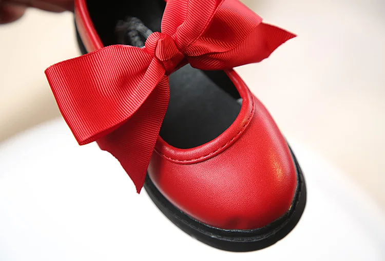 Цвет белый, красный, черный; детская одежда с бантом для маленьких девочек; свадебное платье; кожаная обувь принцессы для девочек-подростков; Танцевальная обувь; Новинка