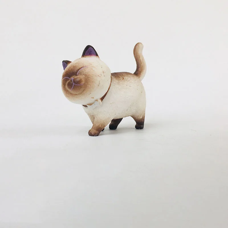 1 шт. Милая Мини ПВХ анимационная модель кошка игрушечные фигурки игрушка творческая индивидуальность украшения ручной работы приборной панели оформление балкона - Цвет: 3
