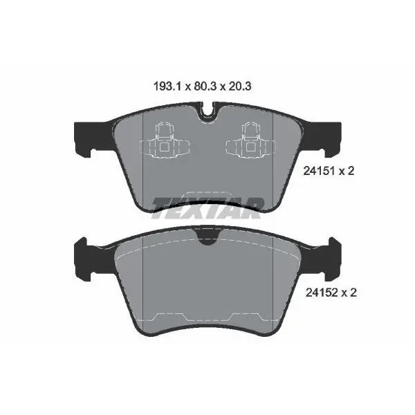 Колодки дисковые передние disk 19"\ MB X164 3.2CDi/3.5CDi/4.5CDi