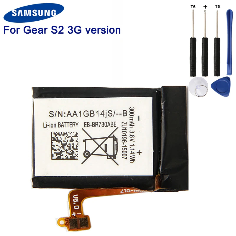 Оригинальная замена Батарея EB-BR730ABE для samsung Шестерни S2 3g R730 SM-R730A SM-R730V SM-R600 SM-R730S SM-R730T SM-R735 300 мА-ч