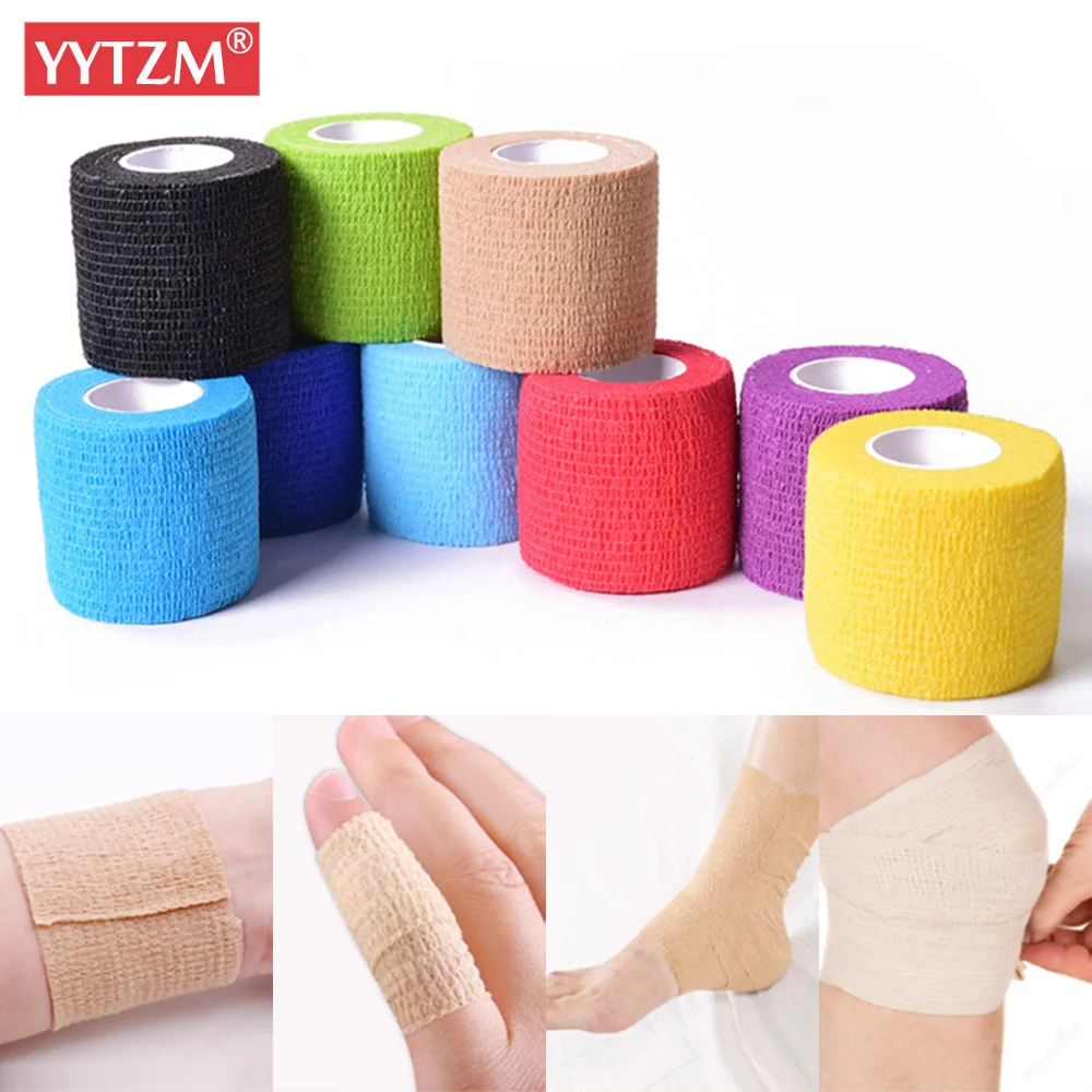 12 rolls Cohesive Bandages Adult&Children's soccer socks muscle sticky bandages 