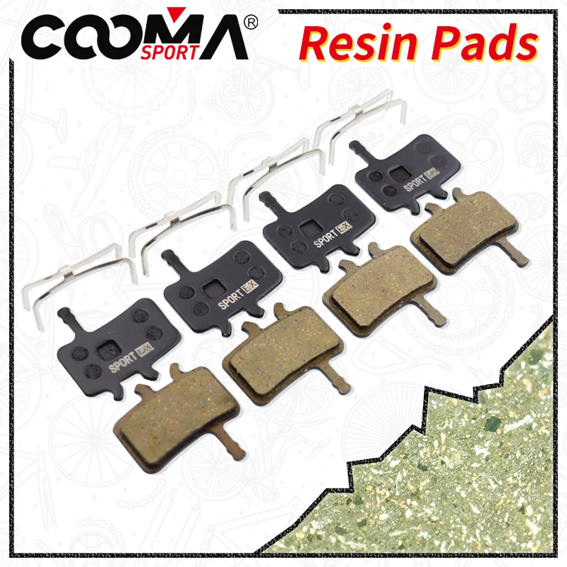 

4 Pairs, Bicycle Disc Brake Pads for AVID BB7 Juicy 3 5 7 Ultimate, Sport EX Class, Resin