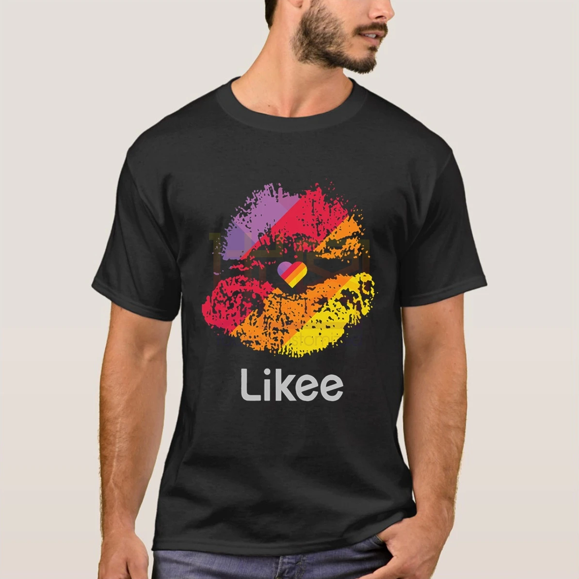 

Retro Likee App Heart T-Shirt Clothes Popular T-Shirt Crewneck 100% Cotton Tees Amazing Short Sleeve Unique For Men Tops