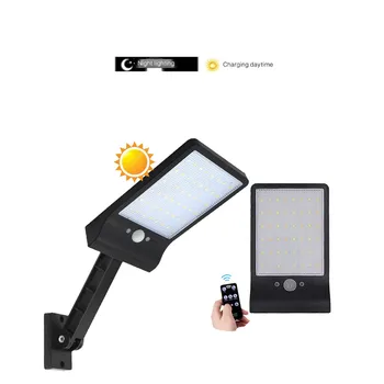 

remote control rotate bracket solar street light Upgraded 48 leds Solar Light Color Adjustable With Controller Three Modes Water