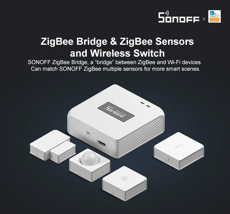 SONOFF Zigbee 3.0 ZBBridge / Wireless Switch / Temperature Humidity /  Motion / Door Sensor Work with eWelink Alexa Google Home