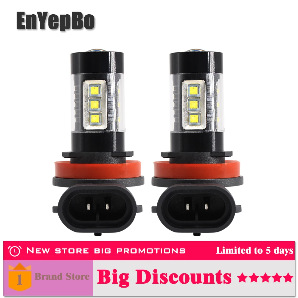 

2x H8 H9 H11 H16(JP) LED Fog Light DRL Daytime Running Lamp + Canbus Decoders For Mercedes W211 W212 W164 W221 CLS W219 C219