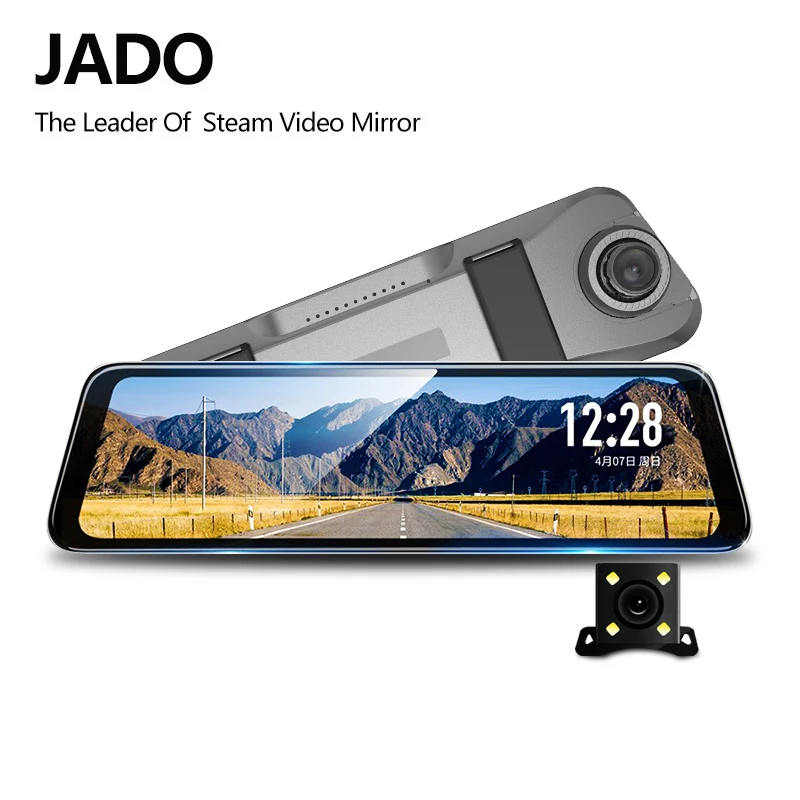 JADO D820 поток зеркало заднего вида Dvr видеорегистратор Эра avtoregistrator 10 ips Сенсорный