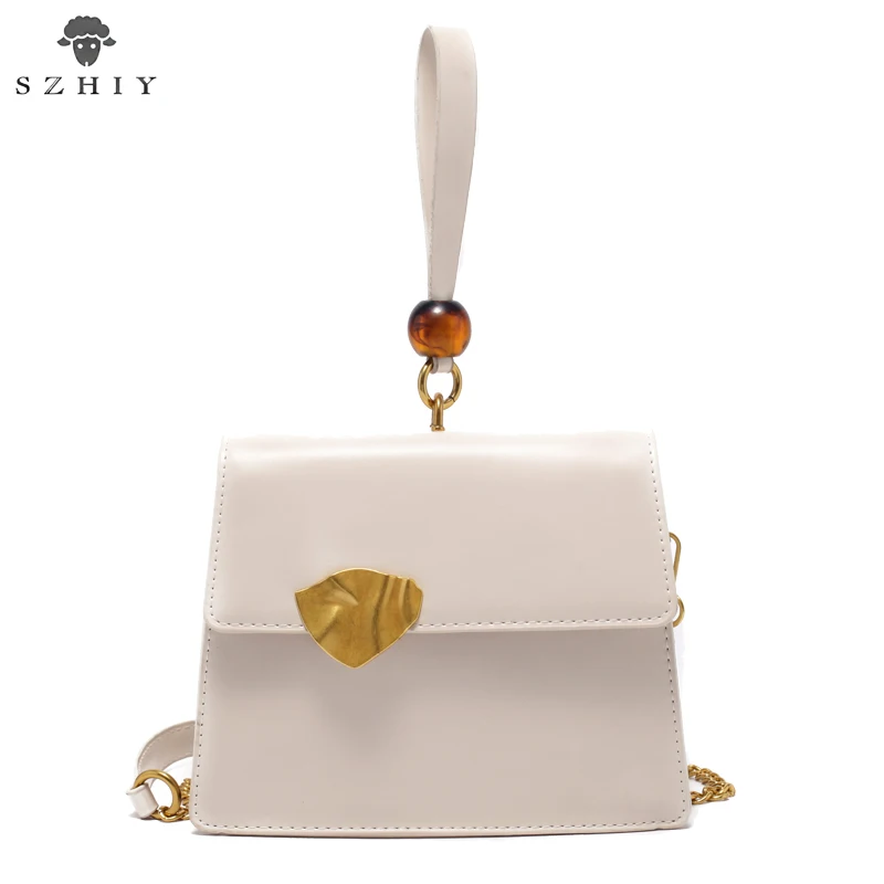 

Women Shoulder Bag PU Leather Tote bag Wrist Evening Clutches 2020 Fashion designer Handbag Luxury Small Chain Crossbody White