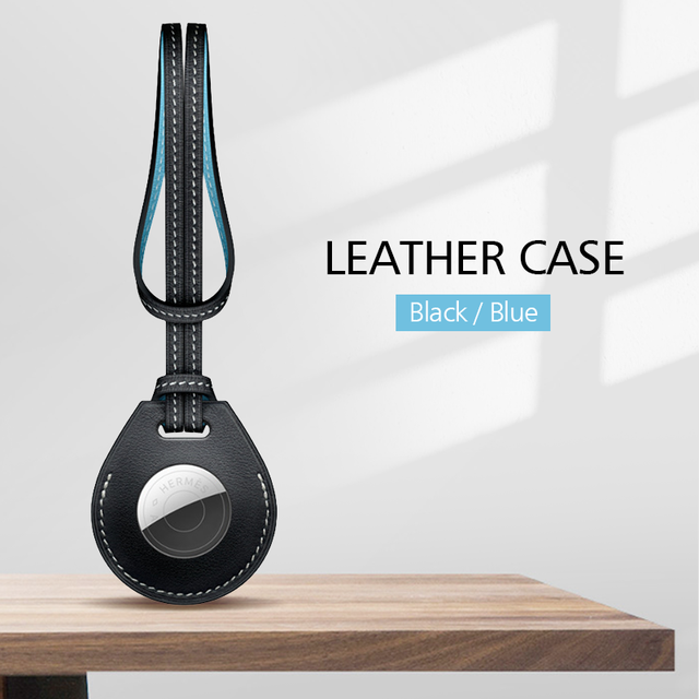 Premium Leather Protective Cover For AirTag Luggage Tag Bag Charm Shell For Apple Airtags Anti-lost Tracker Case