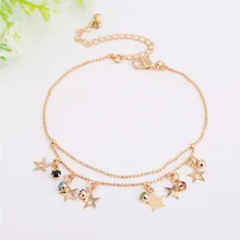 Европейские и американские аксессуары,, летние Универсальные женские ножные браслеты tong zhu lian с орнаментом AliExpress звезды