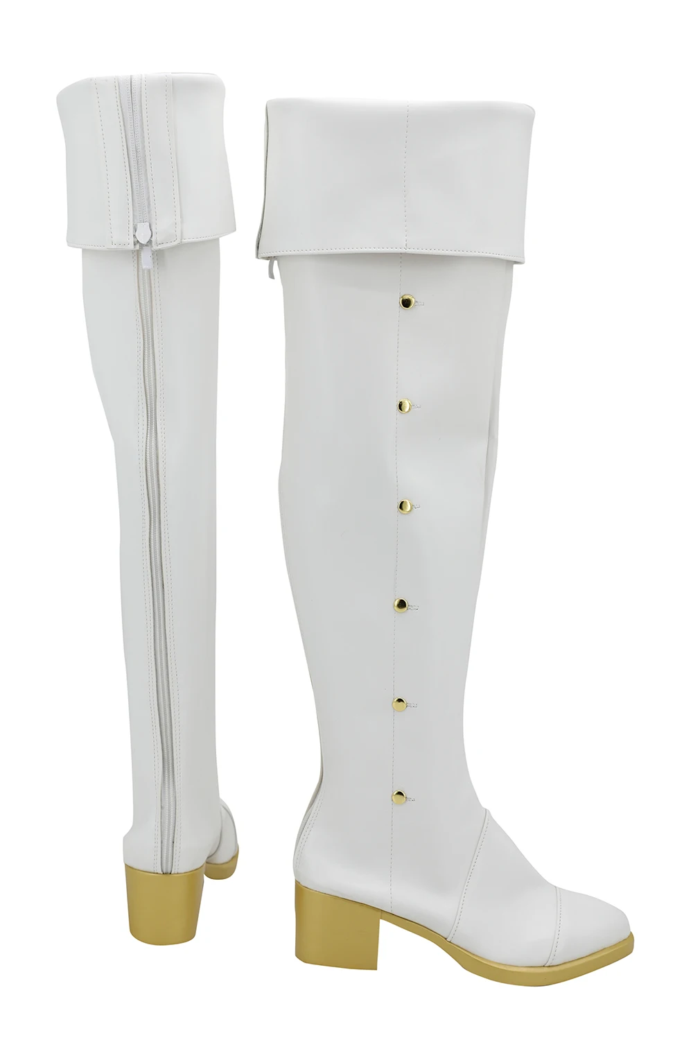 Love Live Wonderland Alice Kanan Matsuura Cosplay Boots White Shoes Custom Made Any Size for Unisex (3)