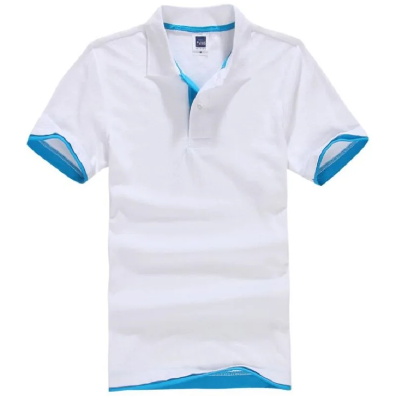 Лето, брендовая мужская рубашка поло, повседневная, хлопок, короткий рукав, мужские рубашки поло размера плюс 3XL, трикотажные, для гольфа, тенниса, мужские рубашки поло - Цвет: 13