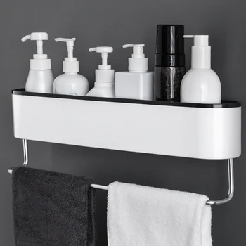 

Wall-mounted Storage Racks Towel Bath Organizer For Kitchen WC Home Garden Bathroom Accessories Shampoo Cosmetic Shower Shelf