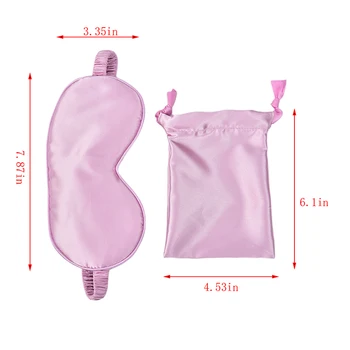 

Unisex Silk Double-Side Shading EyeShade Sleeping Eye Mask Cover Eyepatch Blindfolds Health Sleep Shield Light With A Cloth Bag