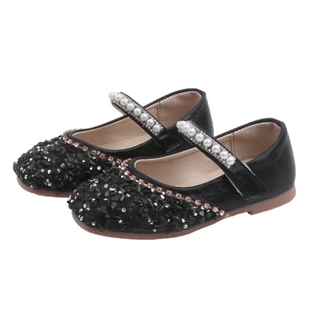 

Autumn Kids Baby Girl Soft Pu Leather Sole Shoes Anti-slip Rhinestone Design Sandals Casual Walking Shoess #28