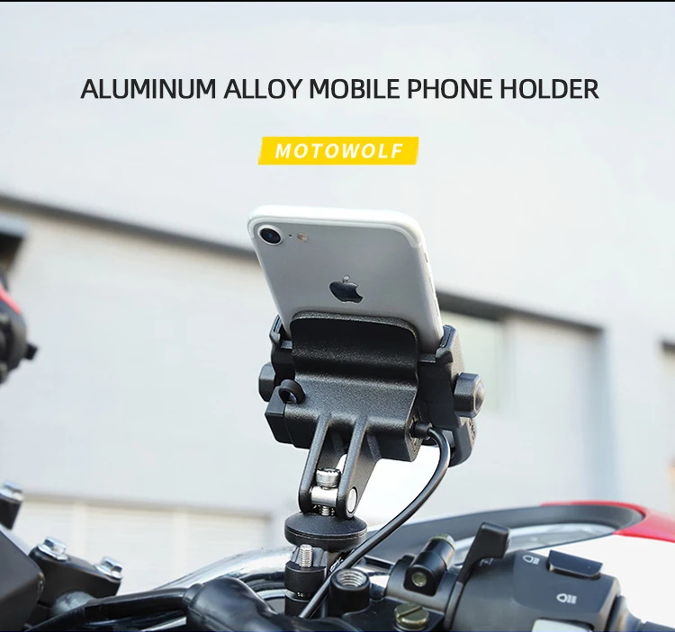 Мотоцикл motowolf держатель телефона мобильный сотовый телефон крепление мотоцикл горный велосипед держатель Мото Аксессуары