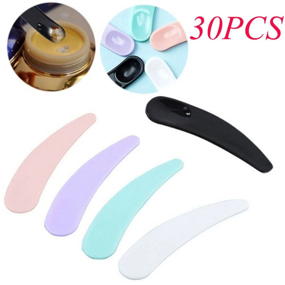 30pcs Mini Disposable Cosmetic Spatula Scoop Plastic Spoon Facial Mask stick Makeup Maquillage Tools Equipment Face Beauty 30pcs Mini Disposable Cosmetic Spatula Scoop Plastic Spoon Facial Mask stick Makeup Maquillage Tools Equipment Face Beauty