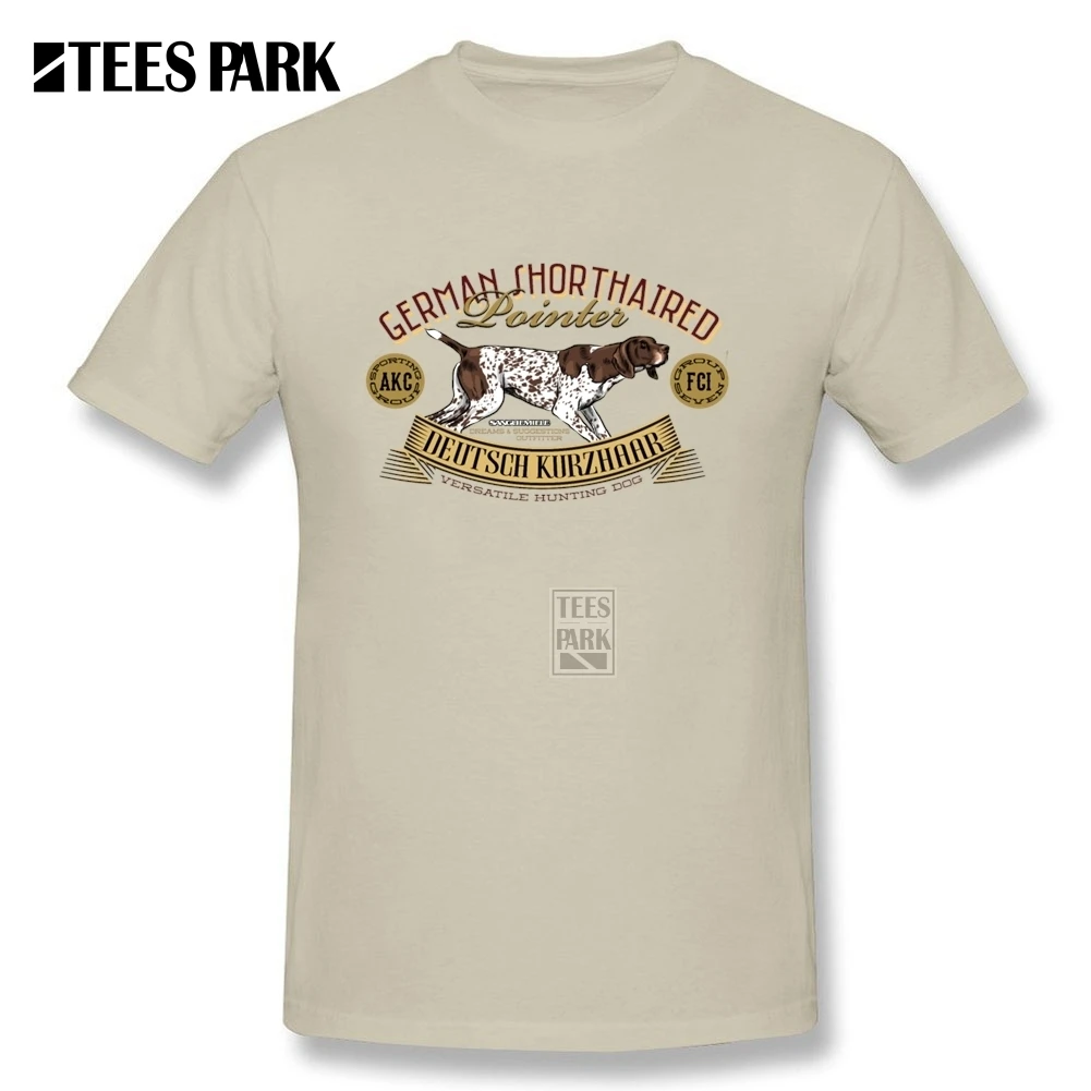 Футболка Camiseta немецкий курцхаар GSP Kurzhaar с круглым вырезом футболка с короткими рукавами рубашки модные крутые мужские футболки - Цвет: Natural