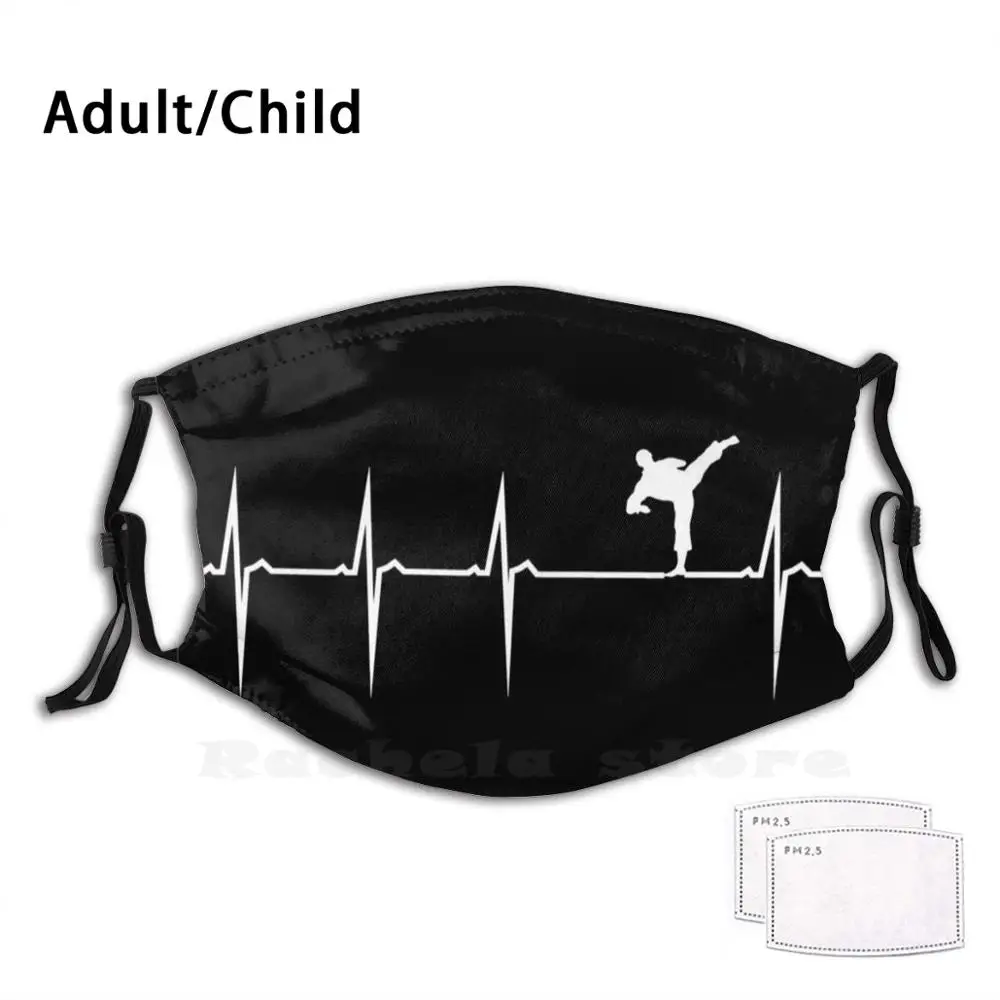 

Heartbeat Fighting Adult Kids Anti Dust Filter Diy Mask Kickboxing Martial Arts Heartbeat Ecg Ekg Electro Cardiogram Fight