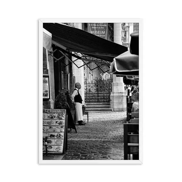 Black and White Europe Cities Photography Wall Art Canvas London Paris Poster Prints Nordic Paintings Picture for Living Room Picture F