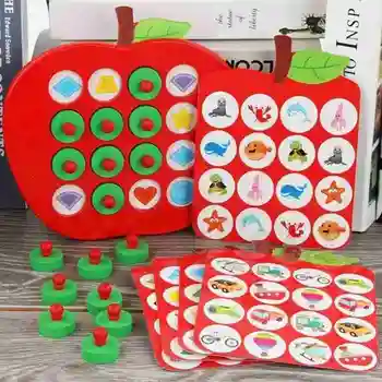 

Wooden Children Intelligence Memory Chess Tabletop Toy Kids Memory Training Educational Puzzle Toy Parent-child Interactive Toys