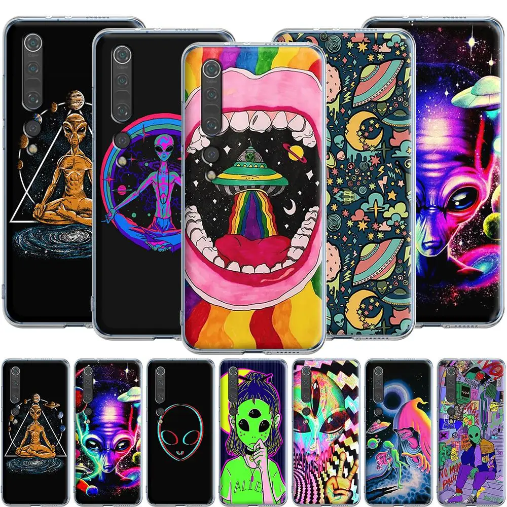 Эстетика мультфильм Alien пространство силиконовый чехол для Xiaomi Redmi K20 GO S2 8A 7A 7 6A 6 5
