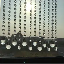 Заказные хрустальные шторы 14 мм прозрачные хрустальные Восьмиугольные бусины цепочка люстра Призмы Висячие Свадебные гирлянды домашнее свадебное украшение