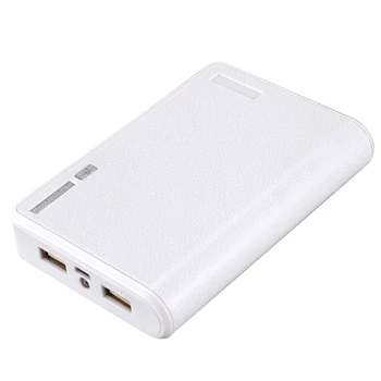 

Portable USB Charger 5V 2A 18650 Power Bank Battery Box For iphone6 Smartphone Colour:White