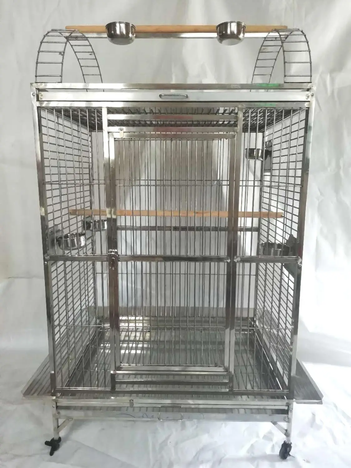 3" Х 26" Х 6" ИЗ НЕРЖАВЕЮЩЕЙ СТАЛИ ПТИЧЬЯ КЛЕТКА ДЛЯ ПТИЦ ПОПУГАЙ ИГРАТЬ
