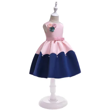 

LONSANT Baby Girls Floral Dress sleeveless patchwork Pageant Gown lovely Girls Princess Bridesmaid Birthday Party Wedding Dress