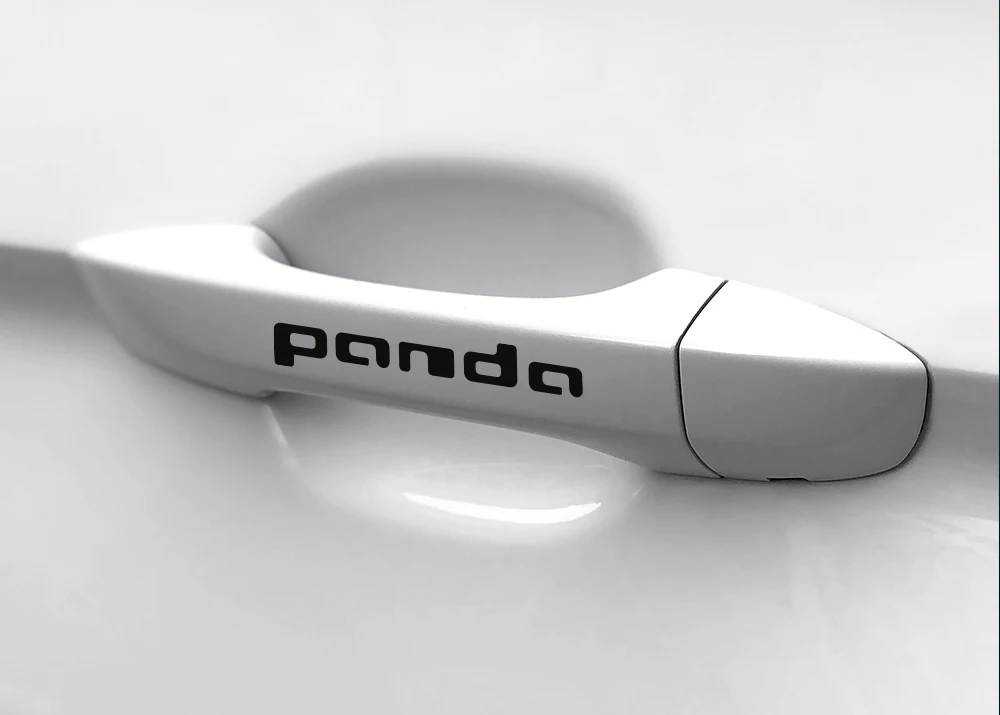 4PCS Funny Car Stickers Door Handle Waterproof Vinyl Auto PVC Decals For Fiat Panda Car Body Decor Reflective Sport Accessories (4)