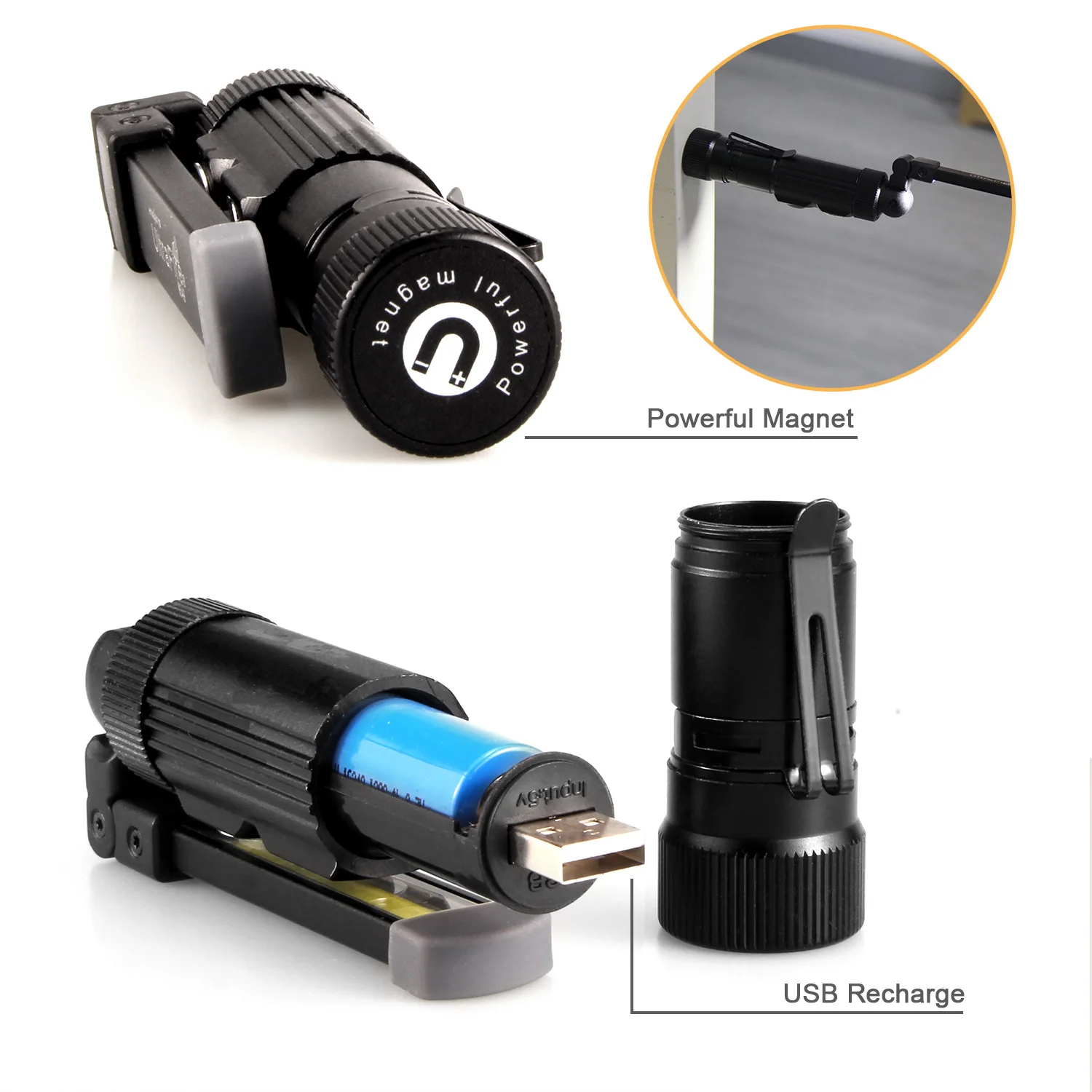 

W549 Car Maintenance LED Working Light USB Charging Strong Magnet Car Emergency Light Inspection Lamp