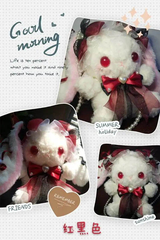 naruto costume Original hand-made Lolita lop-eared bunny bear bag Bunny Messenger bag plush cute soft girl bag old lady costume