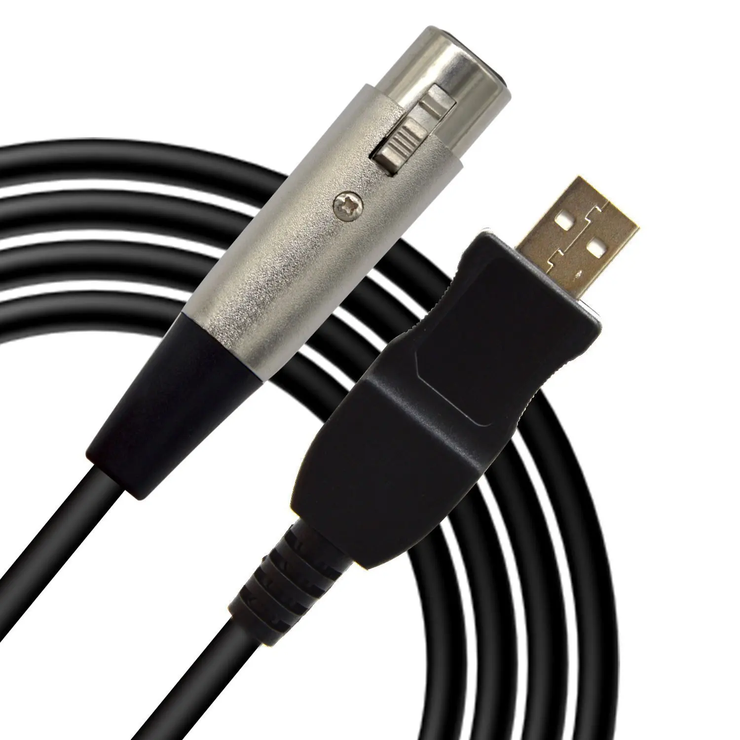 USB Поворотный микрофон двойной звуковой трек аудио кабель провод для микрофона usb xlr usb кабель
