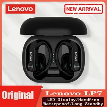 Original lenovo lp7 tws handfree fone de ouvido sem fio bluetooth estéreo duplo baixo ipx5 à prova dwaterproof água para o esporte longa espera