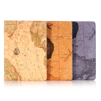 

Application of the iPad 9.7-Inch Leather Case for Tablet Computer Apple 9.7 2017/18 iPad Air2 Map Holder Protective Case