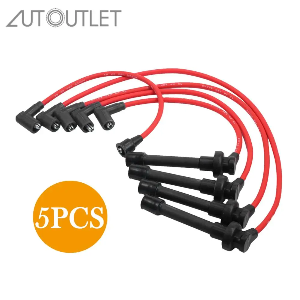Spark Plug Wires Ignition Wire Set 5PCS For Honda Accord Civic 5 Sizes 92/78/67/57/48 cm Car Replacement Parts
