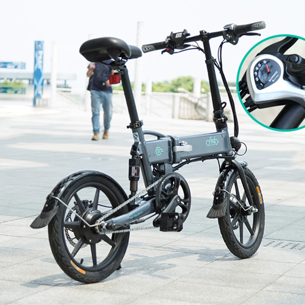 

16 Inch Variable Speed Folding Power Assist Electric Bicycle Moped E-Bike 250W Brushless Motor 36V 7.8AH