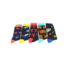 Amazon Socks Wholesale Cool Boy The Stockings Multi-color Men's Cotton Socks Animal Colorful Pattern Socks