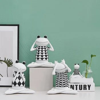 

Home Decoration Accessories Modern Frog Animal Miniature Figurines Home Decor Desk Decoration Living Room Decoration Resin