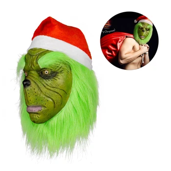 

Christmas Mask Funny Grinch Stole Christmas Cosplay Party Mask Santa Grinch Cosplay Mask Adult Costume Grinch Party