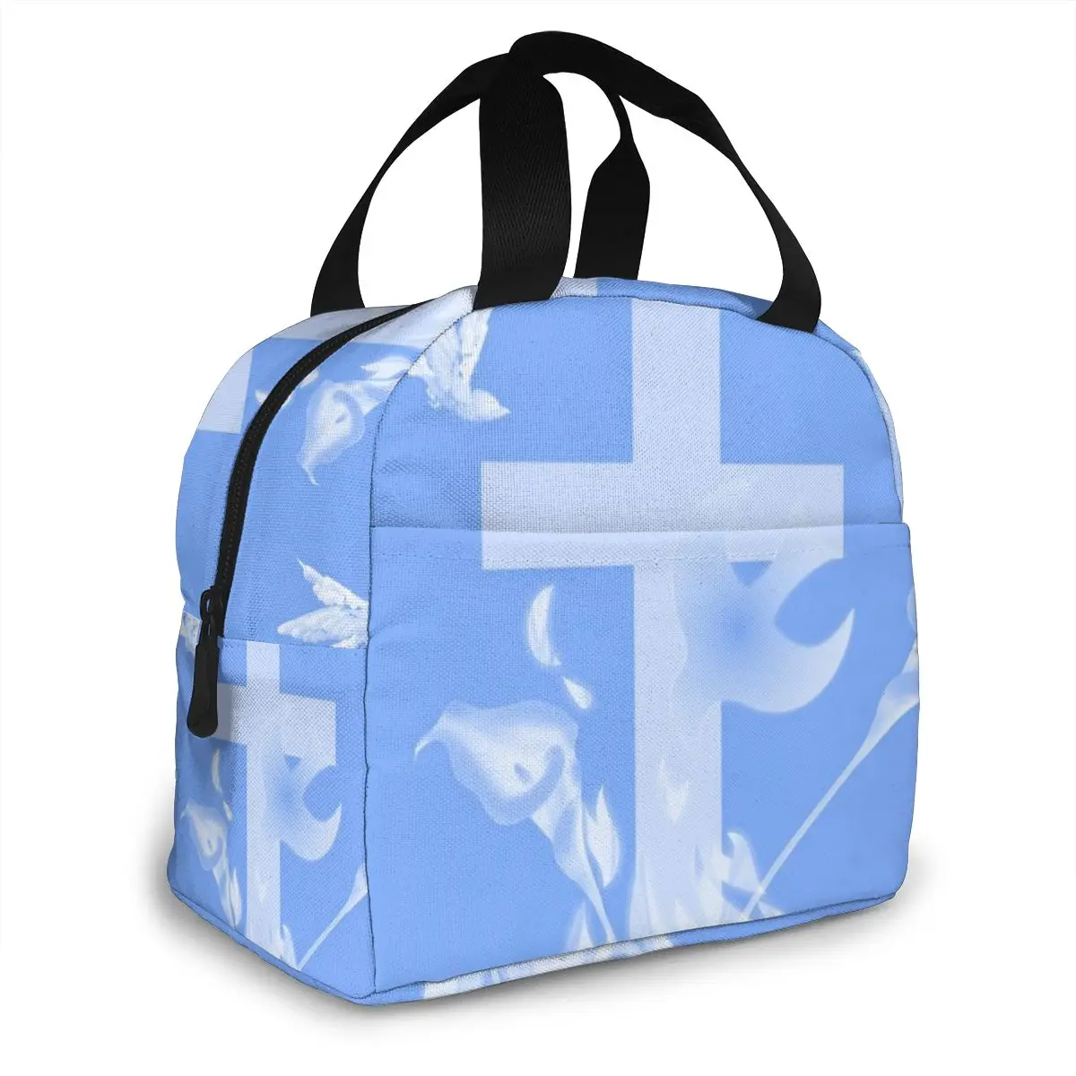 

NOISYDEISGNS Lunch Bags Fresh Insulation Cold Bales Thermal Oxford Food Box Easter Lily Printing Picnic Bolsa Termica For Kids