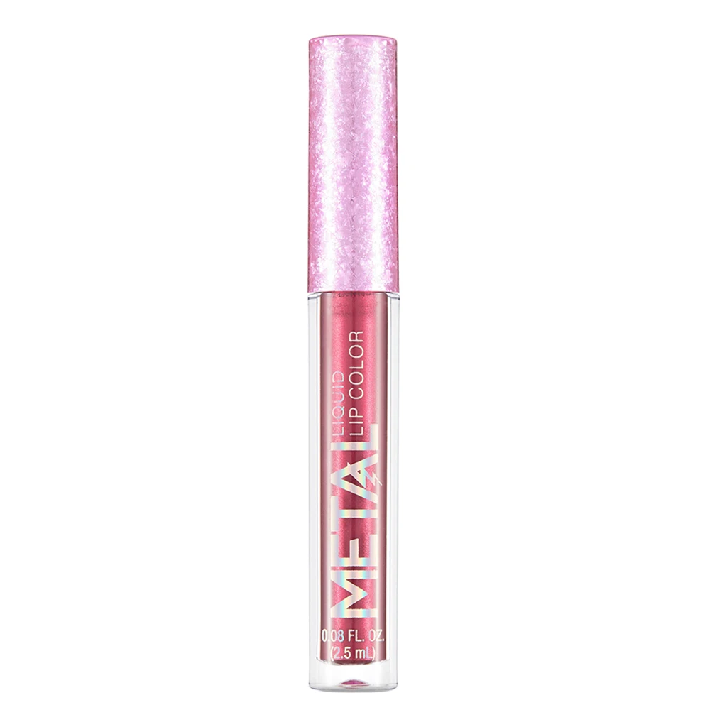 Glitter Liquid Lipstick Lip Gloss, Diamond Shinning Metallic Lipstick Waterproof Long Lasting Moisturizing Lip Gloss Makeup