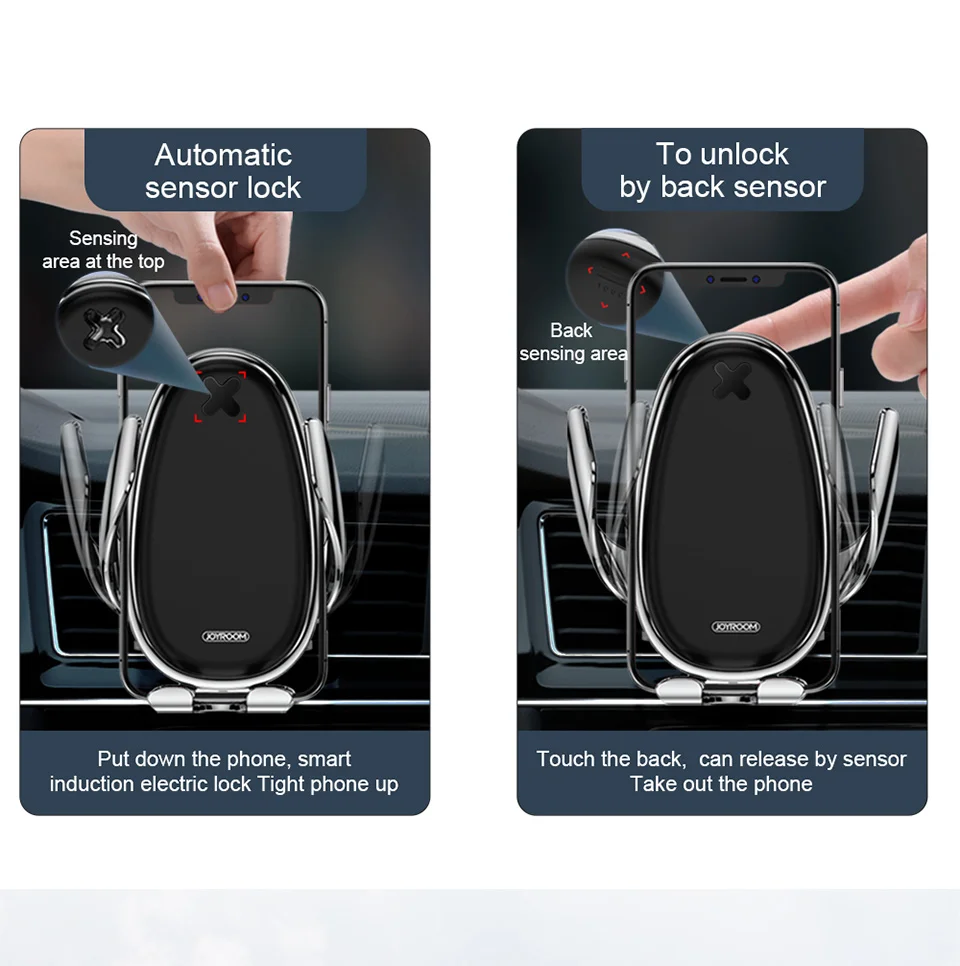 Joyroom 15 Вт Qi автомобильное беспроводное зарядное устройство автоматическая индукция для Iphone Redmi Xiaomi инфракрасный датчик телефона автомобильное зарядное устройство держатель 2в1