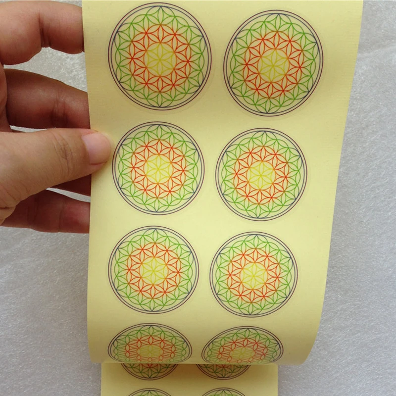 10000pcs 40x40mm 사용자 정의 자기 접착제 투명 병 뚜껑 인감 스티커 컬러 인쇄 강한 접착 레이블