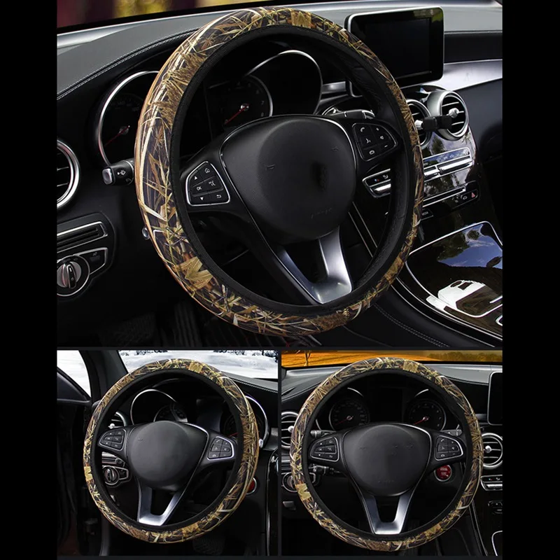 

Camouflage Car Steering-wheel Cover Steering Cover Auto Interior Accessories Anti-slip Fit For Most Cars Car Styling