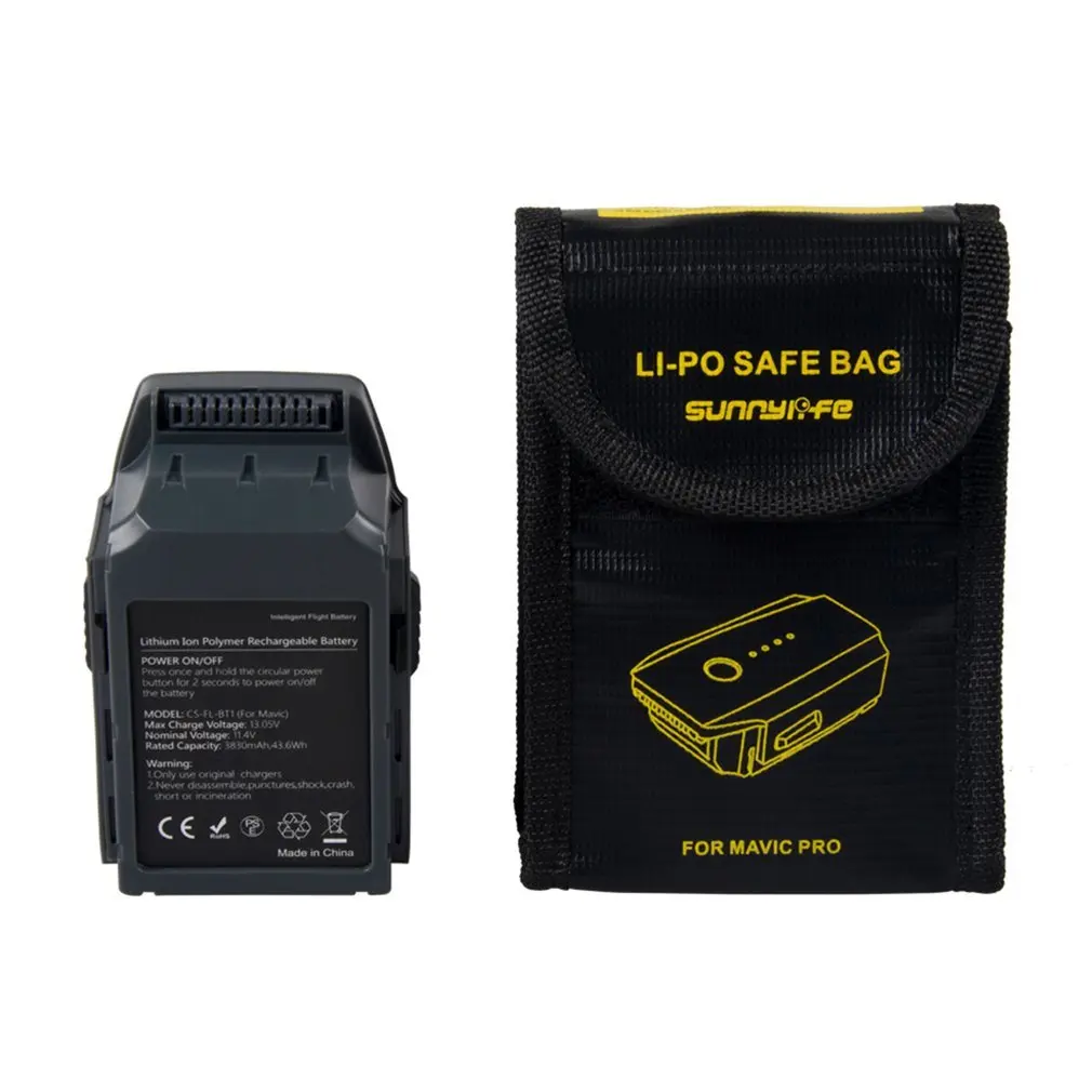 

11.4V 3830mAh Intelligent Flight Battery Fireproof Safe Bag Set Lithium-ion Polymer Rechargeable Battery For DJI Mavic Pro